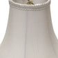 HomeRoots 16" Slanted Scallop Bell Monay Shantung Lampshade in White Finish