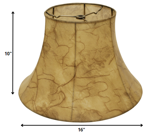 HomeRoots 16" Slanted Softback Lampshade in Antique Parchment Finish