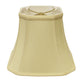 HomeRoots 16" Slanted Square Bell Monay Shantung Lampshade in Antique White Finish