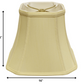 HomeRoots 16" Slanted Square Bell Monay Shantung Lampshade in Antique White Finish
