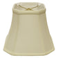 HomeRoots 16" Slanted Square Bell Monay Shantung Lampshade in Ivory Finish