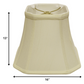 HomeRoots 16" Slanted Square Bell Monay Shantung Lampshade in Ivory Finish