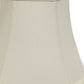 HomeRoots 16" Slanted Square Bell Monay Shantung Lampshade in White Finish