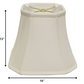 HomeRoots 16" Slanted Square Bell Monay Shantung Lampshade in White Finish