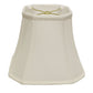 HomeRoots 16" Slanted Square Bell Monay Shantung Lampshade in White Finish