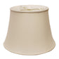 HomeRoots 16" Sloped Euro Bell Pongee Shantung Lampshade in Beige Finish