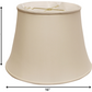 HomeRoots 16" Sloped Euro Bell Pongee Shantung Lampshade in Beige Finish