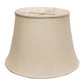 HomeRoots 16" Sloped Euro Bell Pongee Shantung Lampshade in Beige Finish