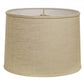 HomeRoots 16" Throwback Drum Linen Lampshade in Light Wheat Finish