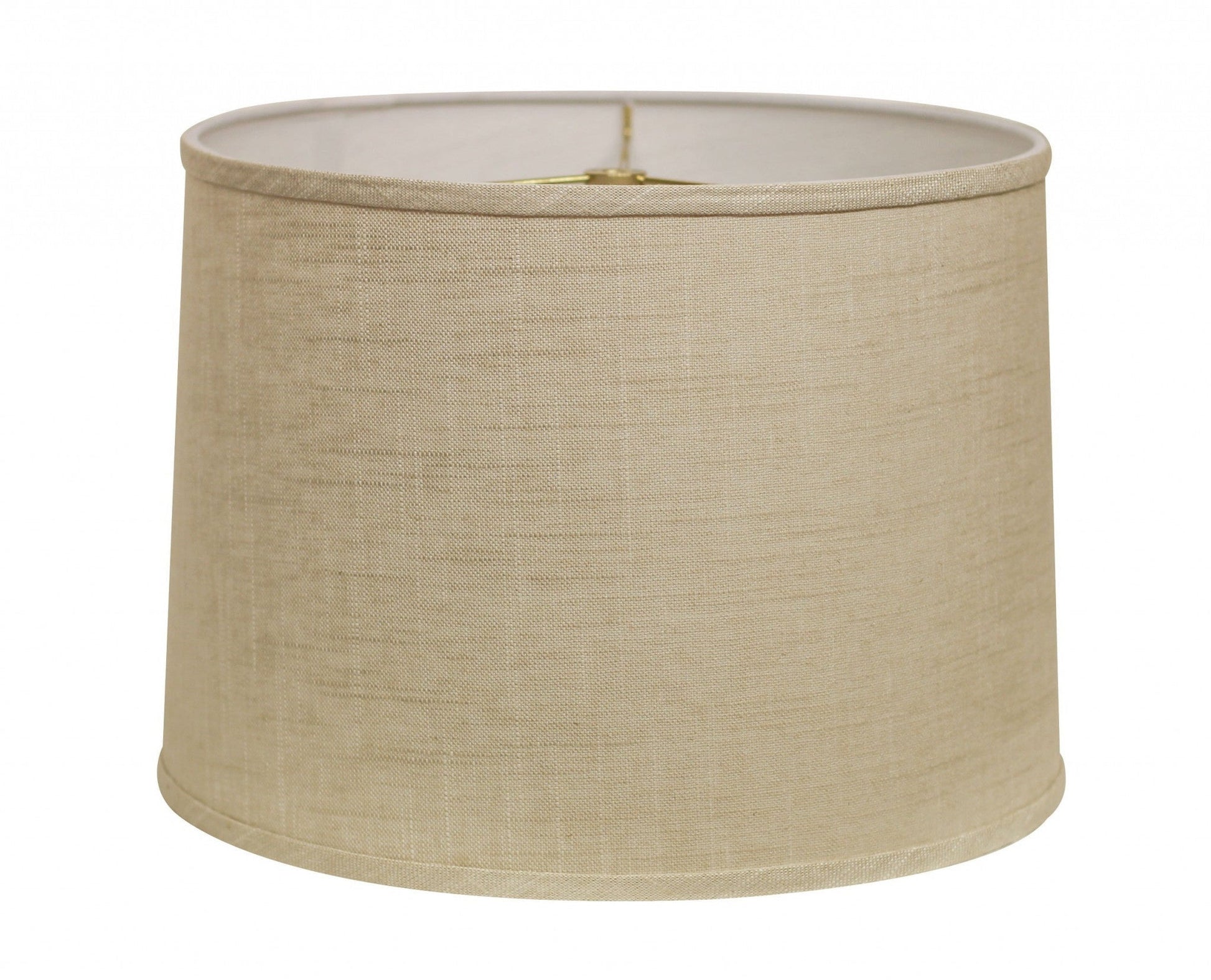 HomeRoots 16" Throwback Drum Linen Lampshade in Light Wheat Finish