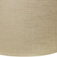 HomeRoots 16" Throwback Drum Linen Lampshade in Light Wheat Finish