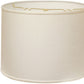 HomeRoots 16" Throwback Drum Linen Lampshade in White Finish