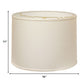 HomeRoots 16" Throwback Drum Linen Lampshade in White Finish