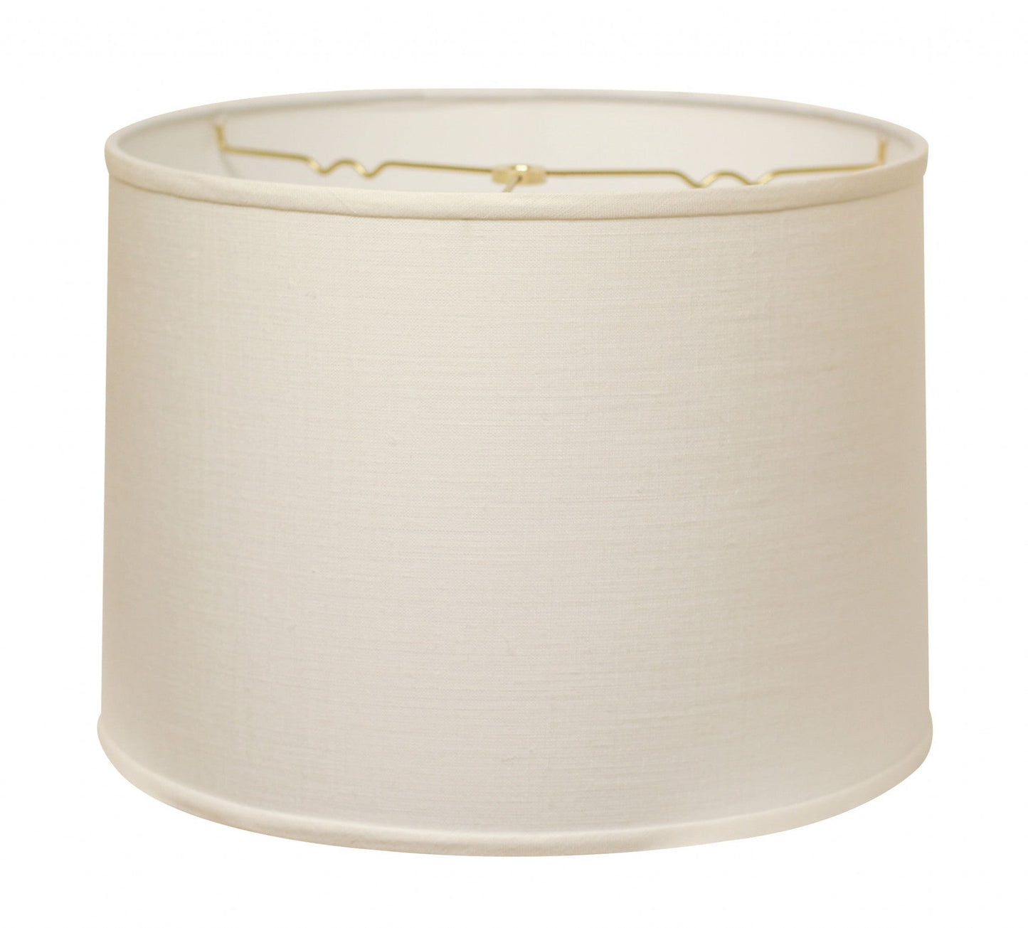 HomeRoots 16" Throwback Drum Linen Lampshade in White Finish