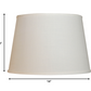HomeRoots 16" Throwback Drum No Slub Lampshade in Ivory Finish