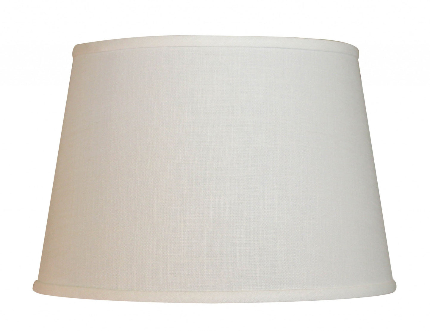 HomeRoots 16" Throwback Drum No Slub Lampshade in Ivory Finish
