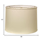 HomeRoots 16" Throwback Drum No Slub Lampshade in White Finish