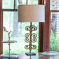 HomeRoots 16" Throwback Oval Linen Lampshade in Dark Wheat Finish