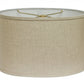 HomeRoots 16" Throwback Oval Linen Lampshade in Dark Wheat Finish