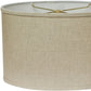 HomeRoots 16" Throwback Oval Linen Lampshade in Dark Wheat Finish