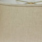 HomeRoots 16" Throwback Oval Linen Lampshade in Dark Wheat Finish