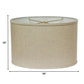HomeRoots 16" Throwback Oval Linen Lampshade in Dark Wheat Finish