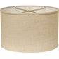 HomeRoots 16" Throwback Oval Linen Lampshade in Light Wheat Finish