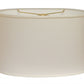 HomeRoots 16" Throwback Oval Linen Lampshade in White Finish