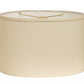 HomeRoots 16" Throwback Oval No Slub Lampshade in Ivory Finish