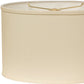HomeRoots 16" Throwback Oval No Slub Lampshade in Ivory Finish