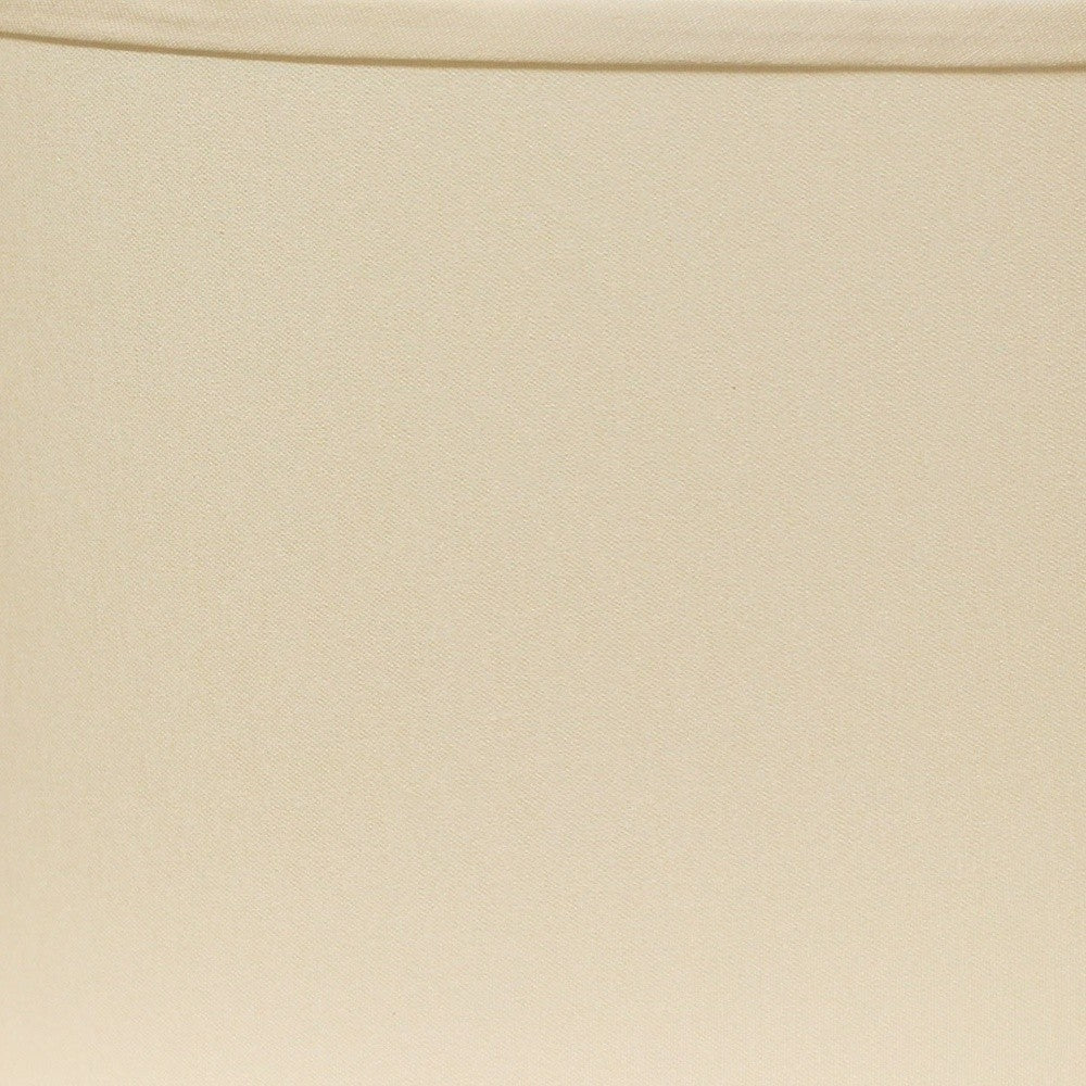 HomeRoots 16" Throwback Oval No Slub Lampshade in Ivory Finish
