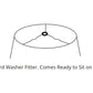 HomeRoots 16" Throwback Oval No Slub Lampshade in Ivory Finish