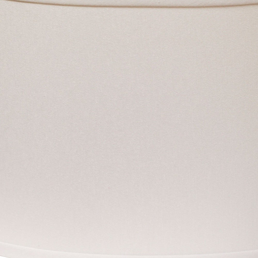 HomeRoots 16" Throwback Oval No Slub Lampshade in White Finish