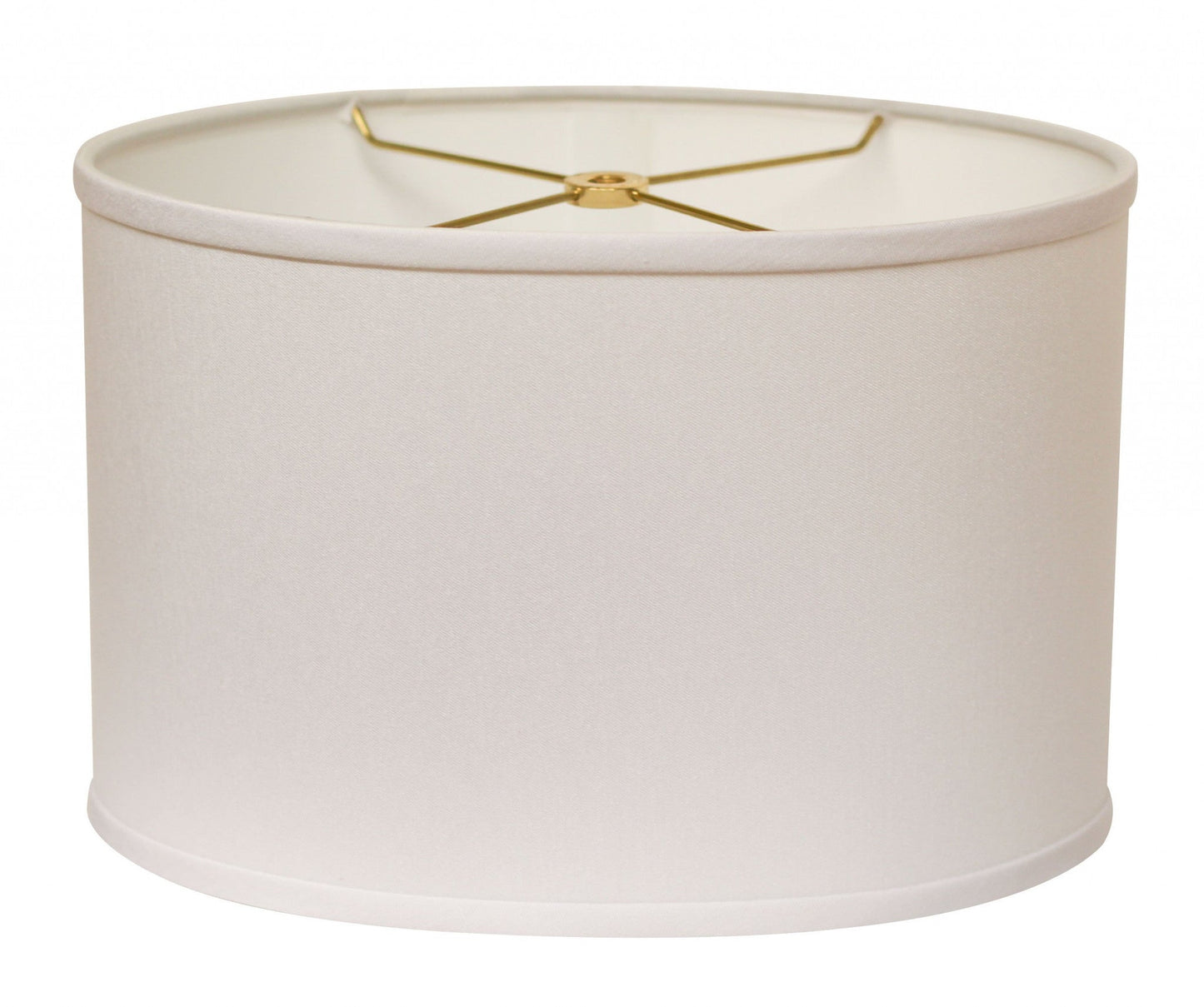 HomeRoots 16" Throwback Oval No Slub Lampshade in White Finish