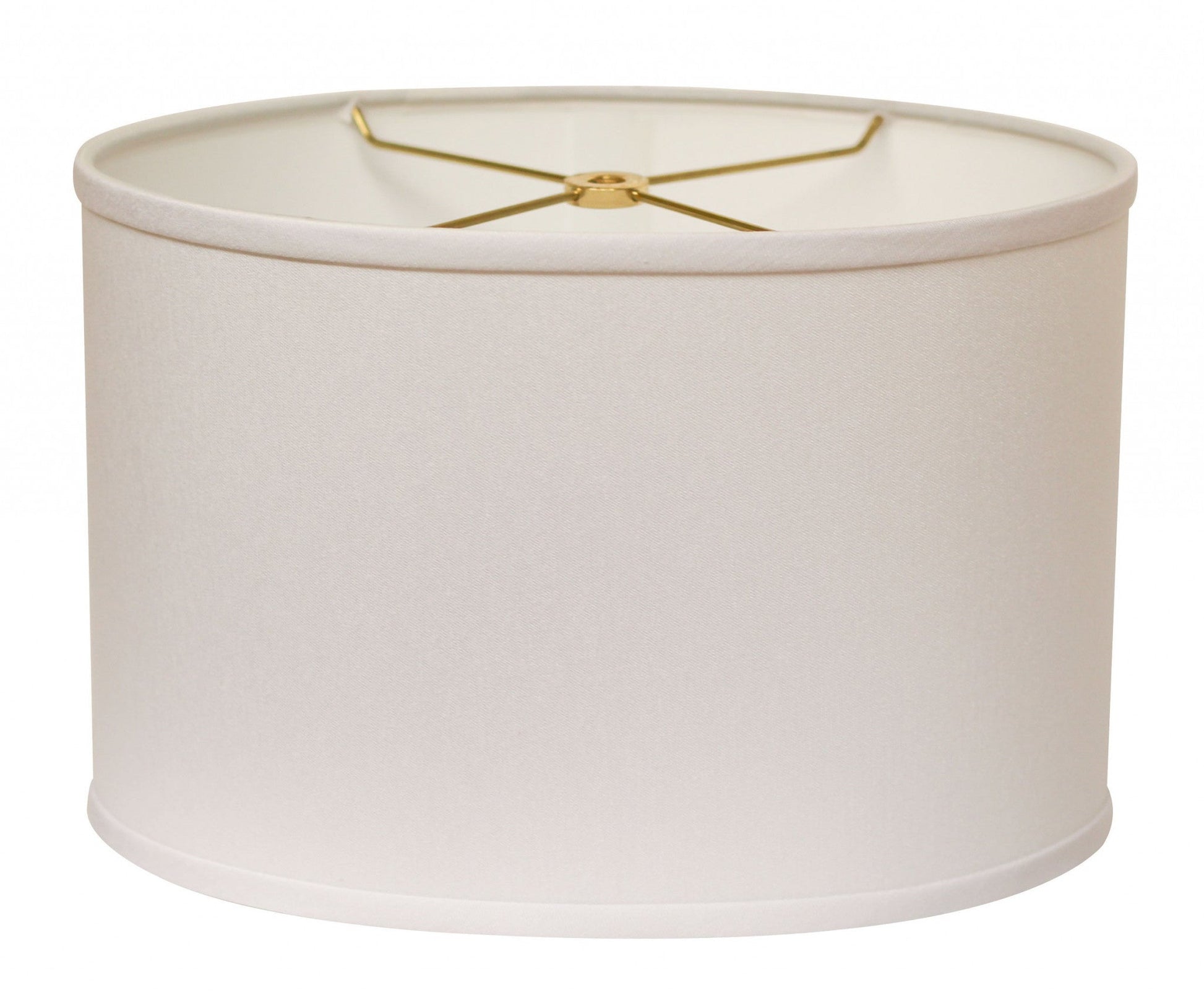 HomeRoots 16" Throwback Oval No Slub Lampshade in White Finish