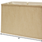 HomeRoots 16" Throwback Rectangle Burlap Lampshade With Golden Fiber Finish