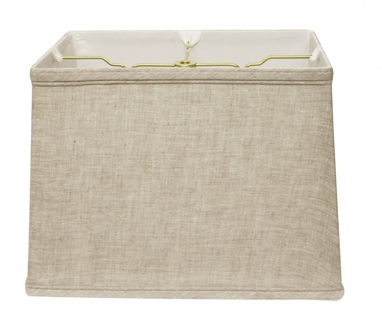 HomeRoots 16" Throwback Rectangle Linen Lampshade in Cream Finish
