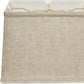 HomeRoots 16" Throwback Rectangle Linen Lampshade in Cream Finish