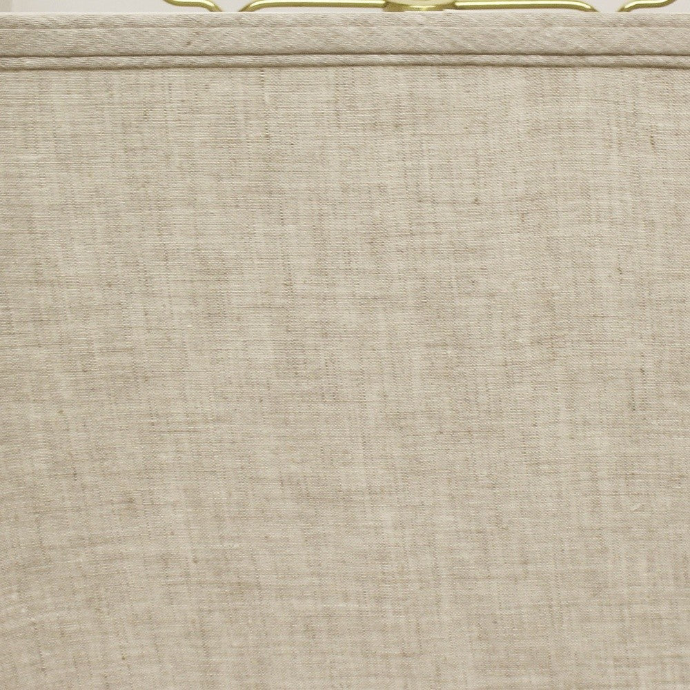 HomeRoots 16" Throwback Rectangle Linen Lampshade in Cream Finish