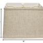HomeRoots 16" Throwback Rectangle Linen Lampshade in Cream Finish