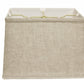 HomeRoots 16" Throwback Rectangle Linen Lampshade in Cream Finish