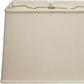HomeRoots 16" Throwback Rectangle Linen Lampshade in Off White Finish
