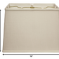 HomeRoots 16" Throwback Rectangle Linen Lampshade in Off White Finish