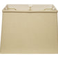 HomeRoots 16" Throwback Rectangle Linen Lampshade in Pale Brown Finish