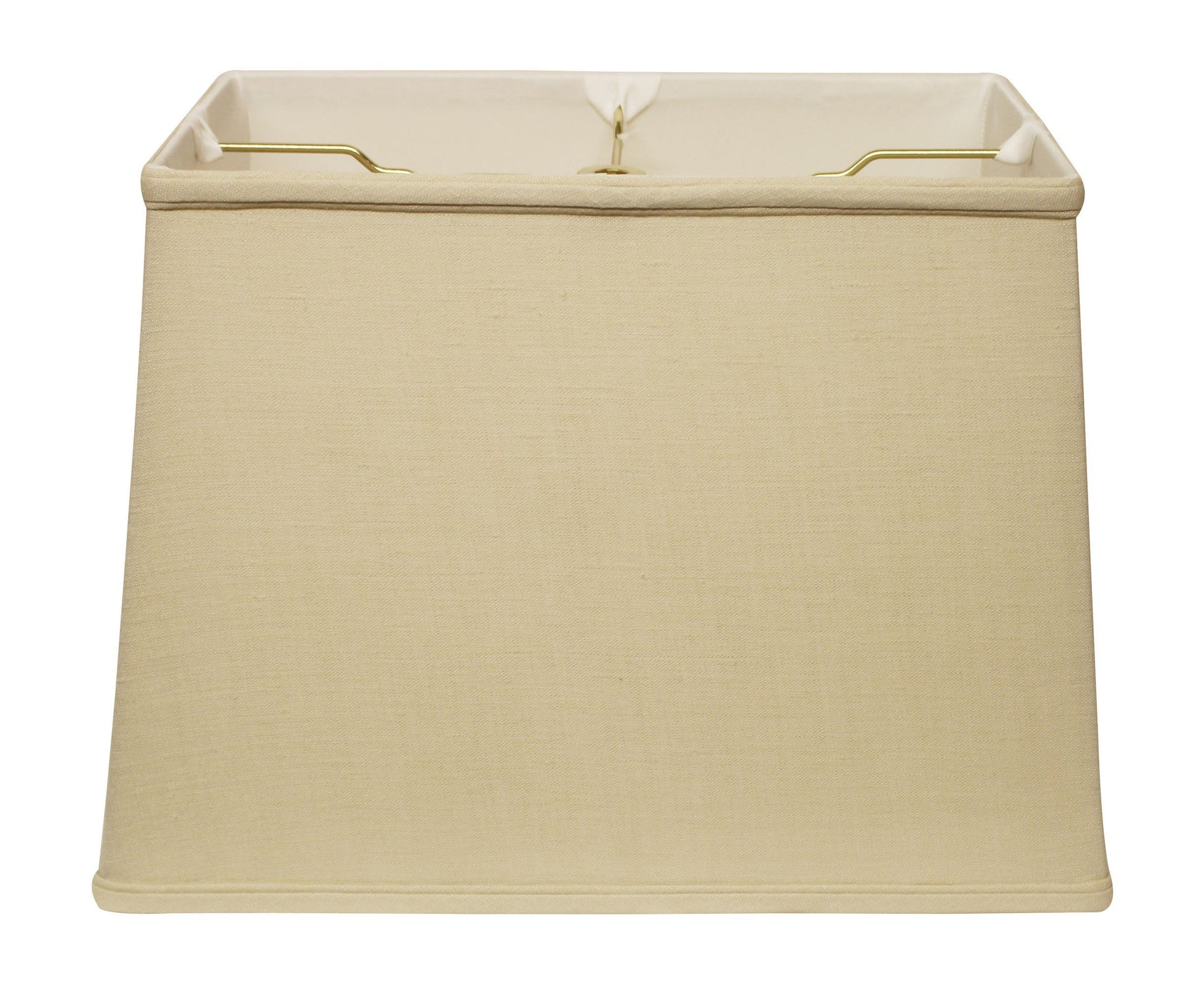 HomeRoots 16" Throwback Rectangle Linen Lampshade in Pale Brown Finish