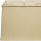 HomeRoots 16" Throwback Rectangle Linen Lampshade in Pale Brown Finish