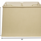HomeRoots 16" Throwback Rectangle Linen Lampshade in Pale Brown Finish