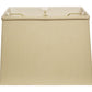 HomeRoots 16" Throwback Rectangle Linen Lampshade in Pale Brown Finish