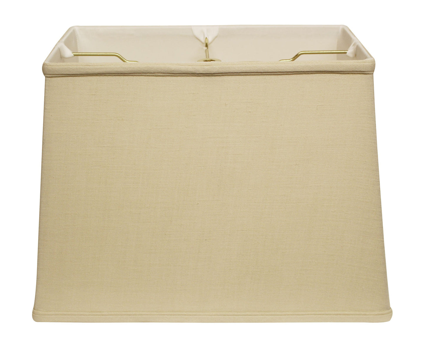 HomeRoots 16" Throwback Rectangle Linen Lampshade in Pale Brown Finish