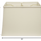 HomeRoots 16" Throwback Rectangle Linen Lampshade in White Finish